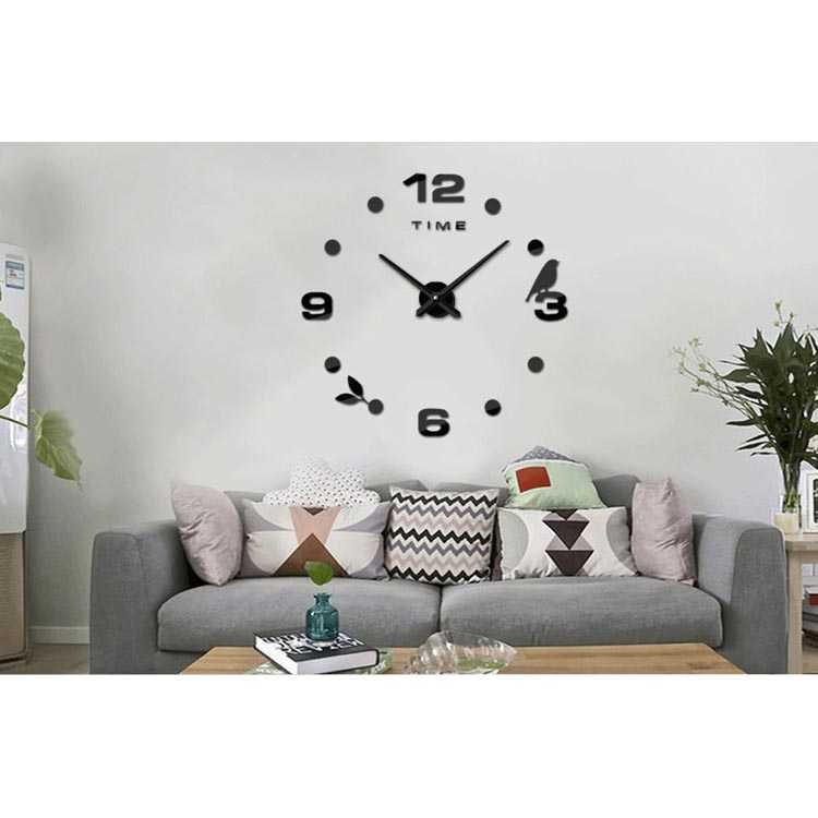 Jam Dinding DIY Giant Wall Clock Quartz Model Burung - DIY-06