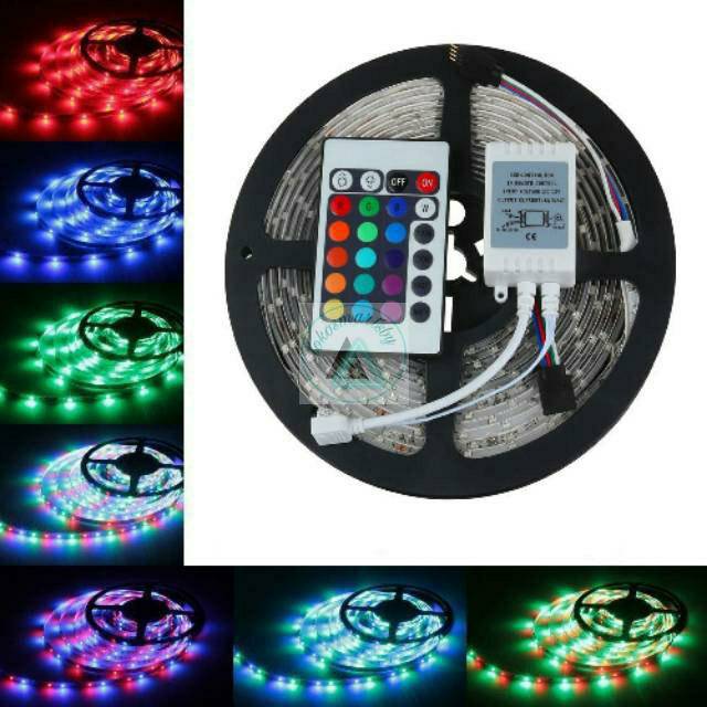 Lampu LED STRIP 3528 SMD 2835 IP44 RGB / Remote&amp;Adaptor / Lampu Tik Tok