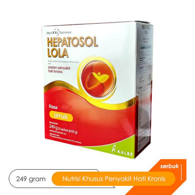 Hepatosol coklat / Vanila 185gr - Hepatosol Lola rasa jeruk 249gram