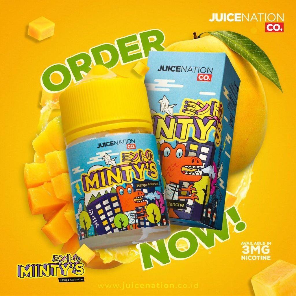 KEMASAN BOTOL 60ML BERISI MINTYS - MANGO