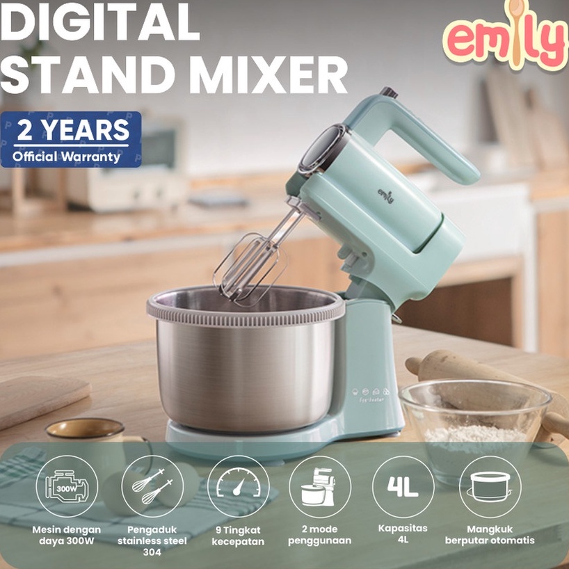 Emily digital Stand Mixer 4L EHM-11201 / Stand Mixer Digital Multifungsi