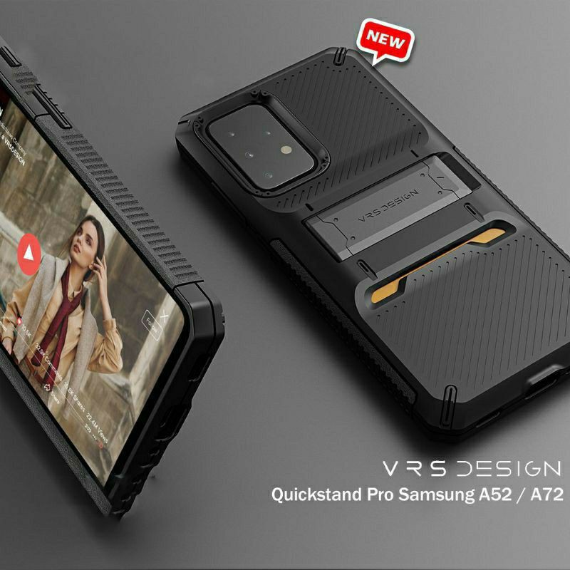 Original Metal Hard Case Samsung Galaxy A52 2021 Casing Cover VRS Design Quickstand  A52