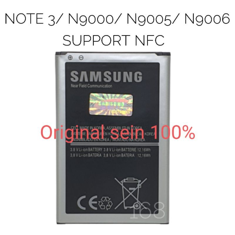 Baterai Batre Original Samsung Galaxy Note 3 N9000 N9005 N9006 Batere