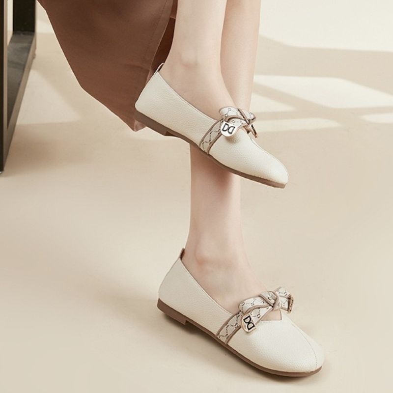 Sepatu Wanita Import 0216690 Sepatu Bow Ballerina Slip