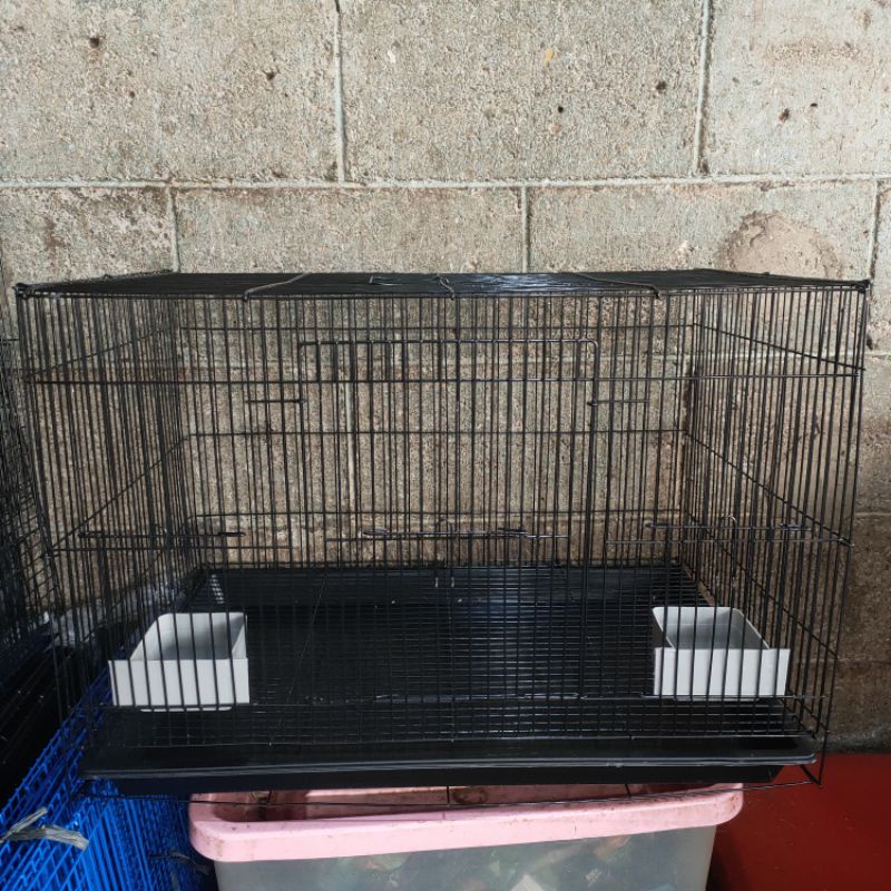 KANDANG KUCING BURUNG KELINCI SUGAR GLIDER MURAH SIZE L 60X40X40 CM FREE 2 TEMPAT MAKAN