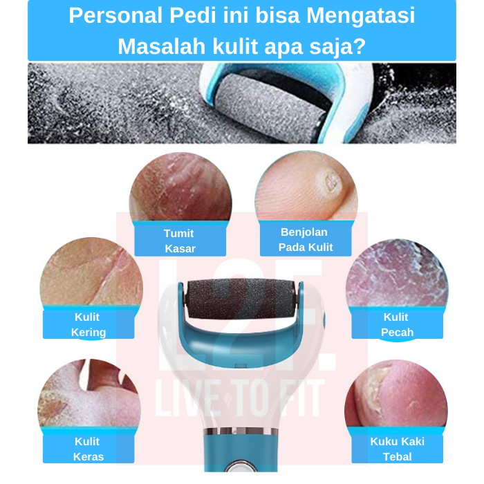 Alat Penghalus Perawatan Pembersih Kulit Tumit Kaki Kasar Personal Pedi Foot Care Spin GRATIS COD