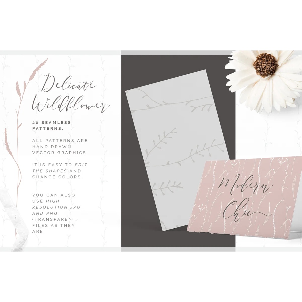 Wildflower Patterns Templates Set