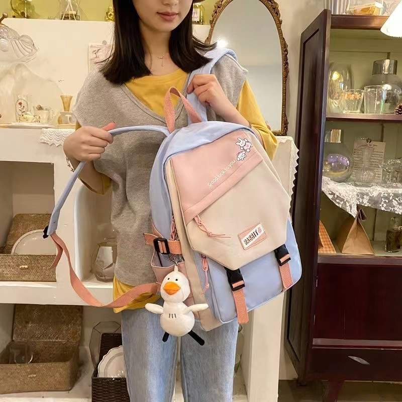 Tas Ransel Wanita Korea Tas Sekolah SMP Siswa Sekolah Dasar Tas Ransel Kecil Yang Lucu dan Segar