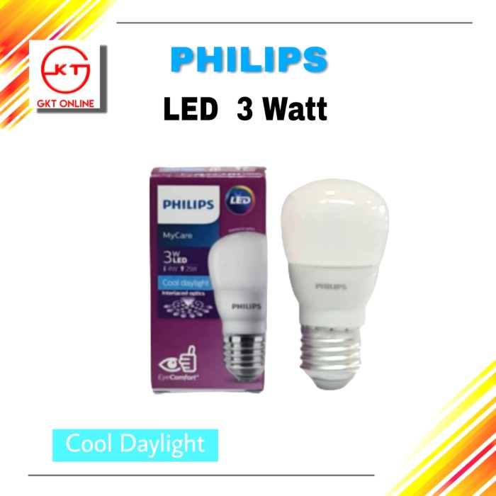 [Ready] Lampu Philips Led Bohlam 3 Watt / Lampu Led Bulb Philips Cool Daylight [nR6zX]