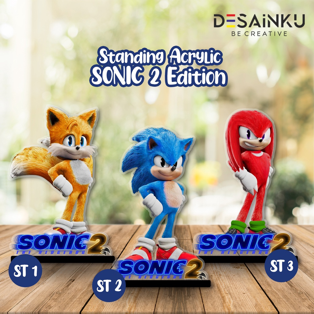 STANDING AKRILIK SONIC 2 EDITION / HADIAH ULANG TAHUN / KADO CUSTOM