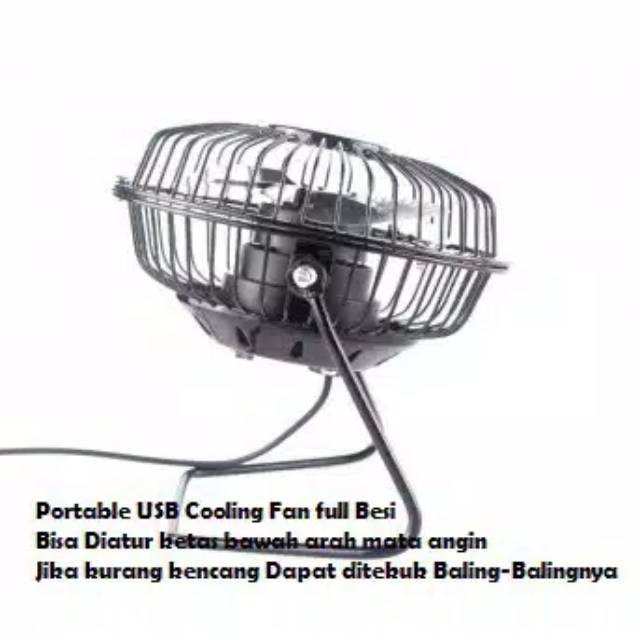 Kipas Angin USB mini bahan besi portable USB cooling Fan USB mini Fan