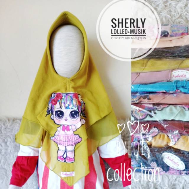 Jilbab anak Sherly LOL LED Musik