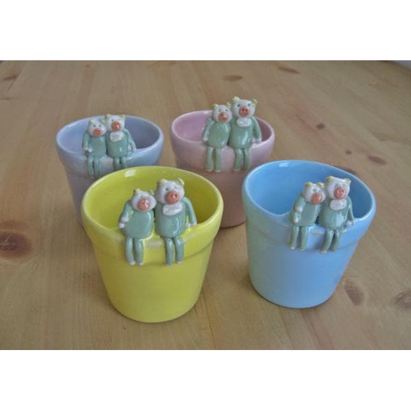 Funny animal pot (mini) - pig