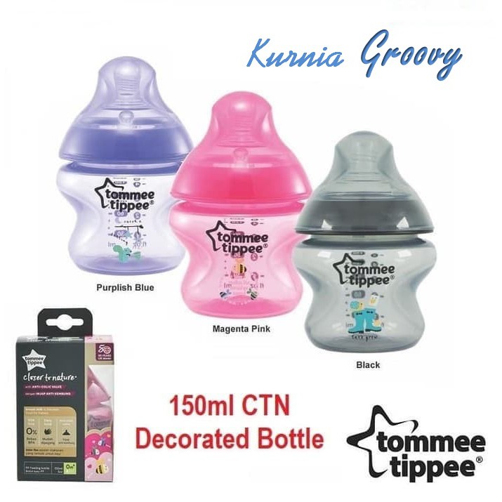 Tommee Tippee Botol Susu 150ml Warna Decorated CTN Baby Bottle