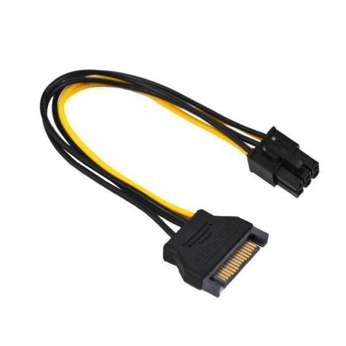 Kabel Power SATA 15 Pin To 6 Pin - 6pin PCI-E Video Card