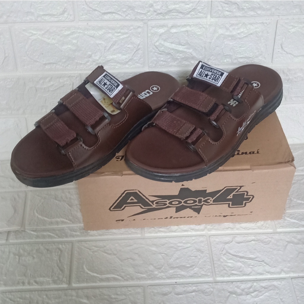 Sandal Selop Pria - Sandal Sepatu CONVERSE - Sandal Gunung Cowok Termurah SL-01 CKT