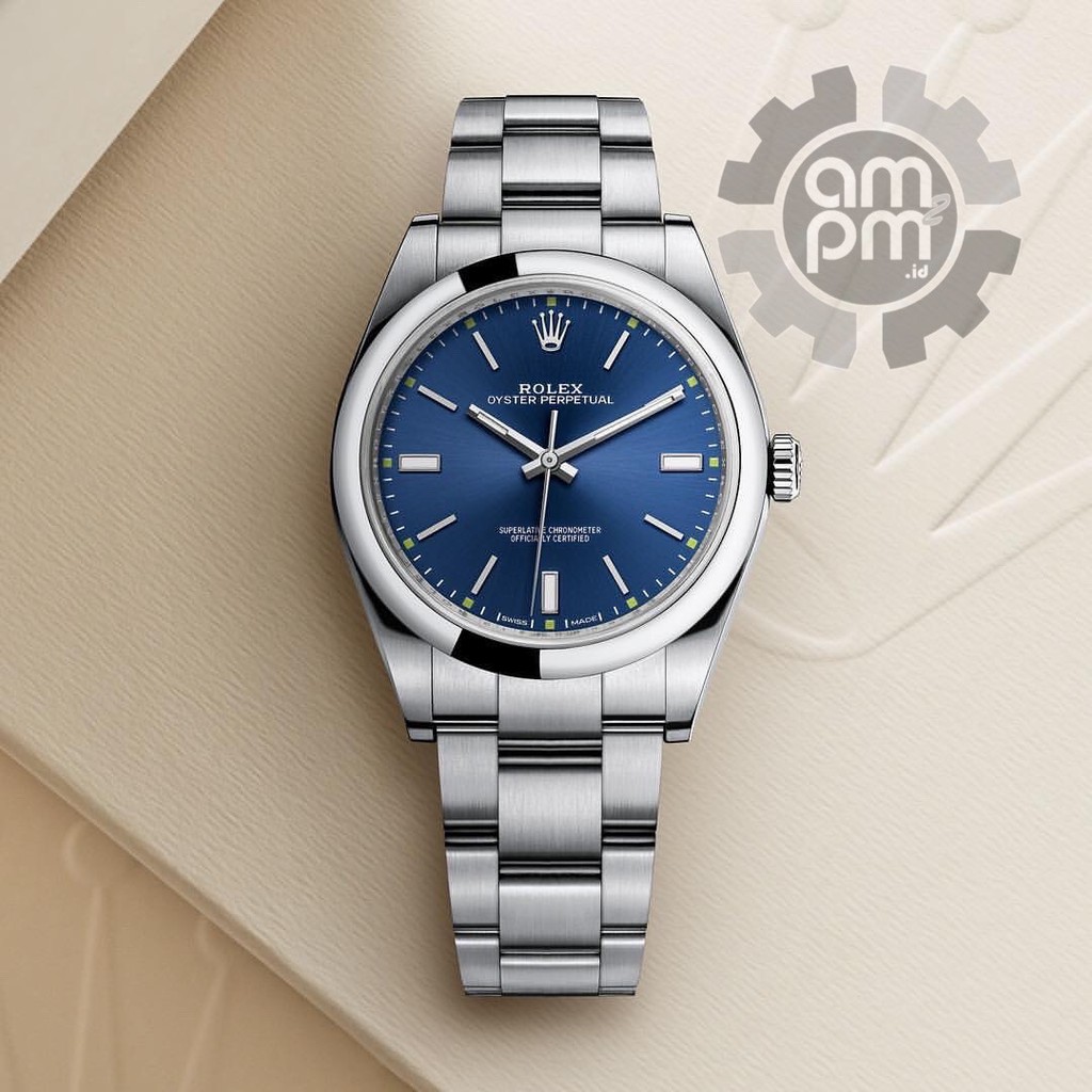 JAM TANGAN ROLEX OYSTER PERPETUAL 41 AUTOMATIC SILVER BLUE DIAL