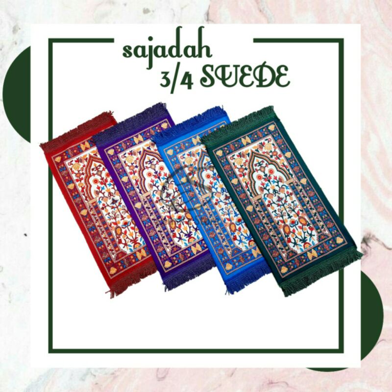 Sajadah Muka Arbain 3/4 Bahan Suede Kanebo