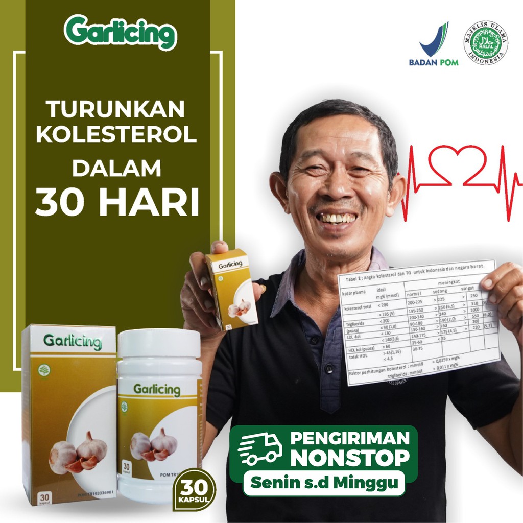 Herbal Garlicing - Ekstrak Bawang Putih Dayak Menurunkan Resiko Kanker Kolestrol Tekanan Darah BPOM