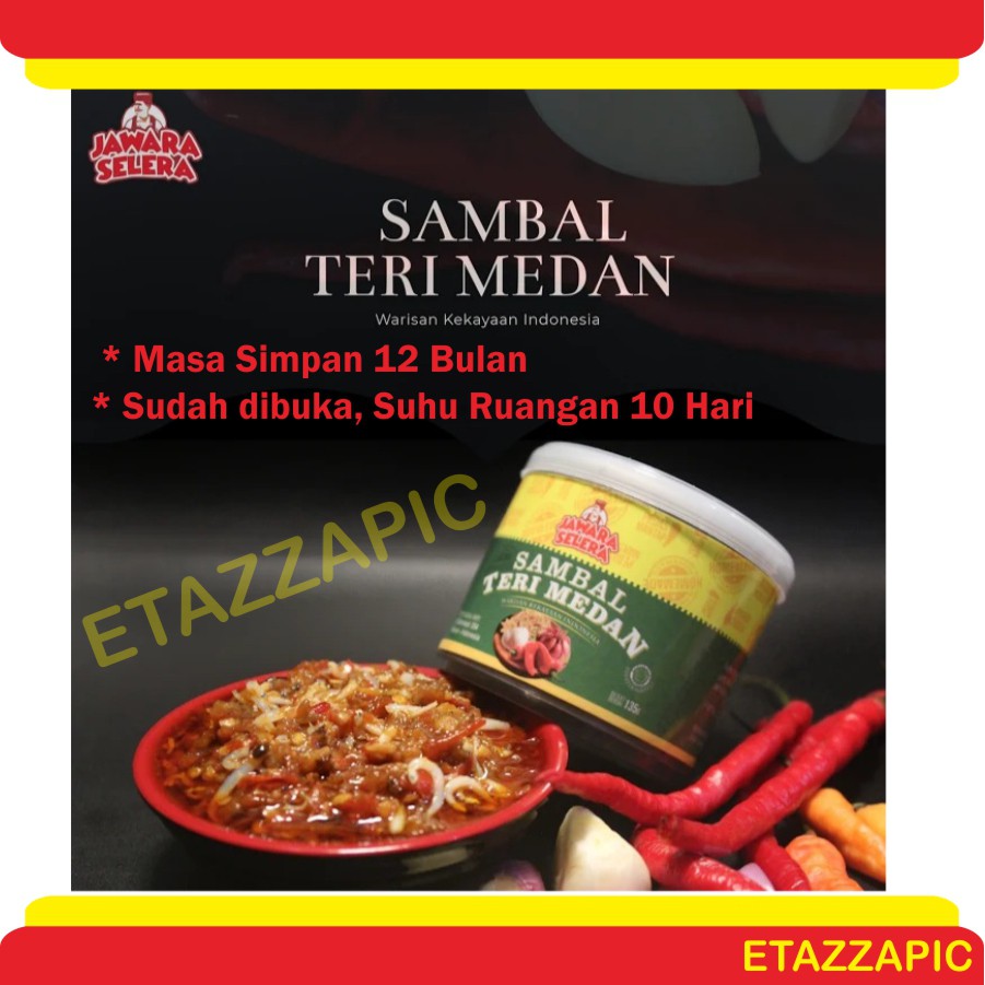 

Sambel JAWARA SELERA Sambal Teri Medan 135 Gr Kaleng Extra Pedas