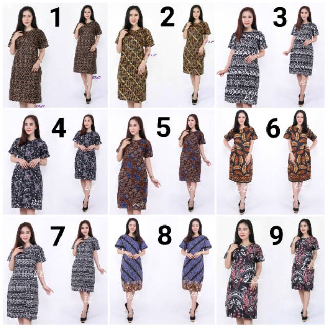 dress batik modern wanita flare murah grosir lace brukat jumbo YUMNA COUPLE Madu biru