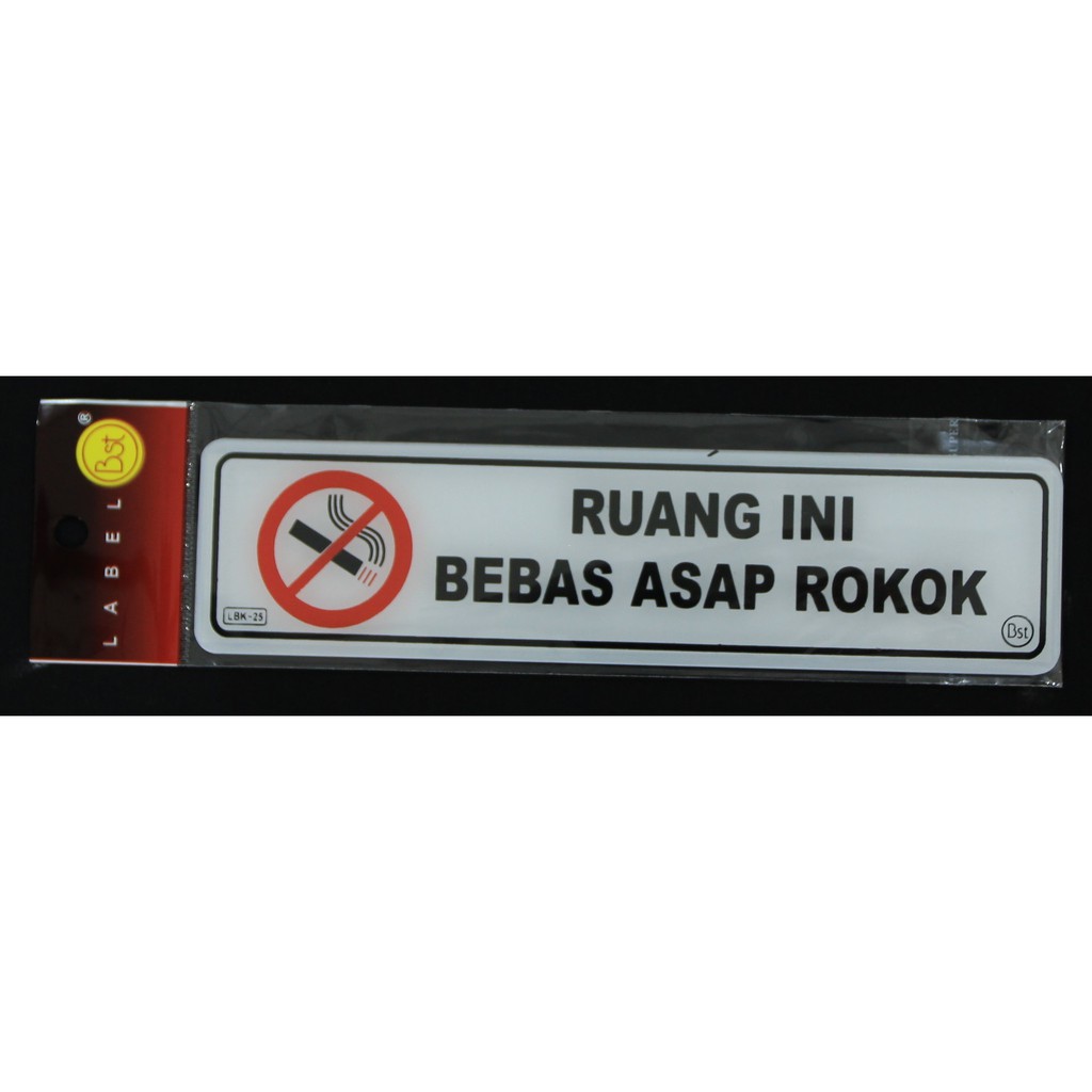 

Label Akrilik Ruangan Bebas Asap Rokok