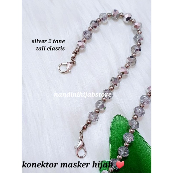 Konektor masker hijab / konektor masker / konektor masker hijab silver