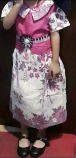 Dress Terusan 057 079 107 204 Batik Gaun Anak Melina Seragam Keluarga Katun