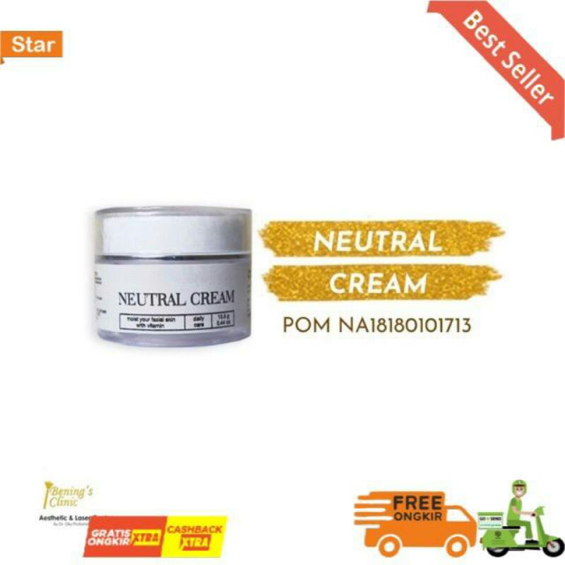 Neutral Cream Benings Skincare Cream Iritasi dan Anti Merah Bening Clici