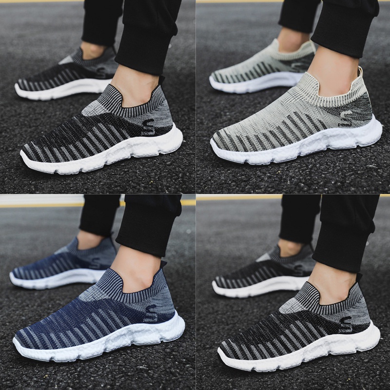 Sepatu Sneakers pria - Sepatu tanpa tali sepatu olahraga dan joging Sepatu pria Sixteen Sepatu Slip on Unisex Casual Performens original 100%