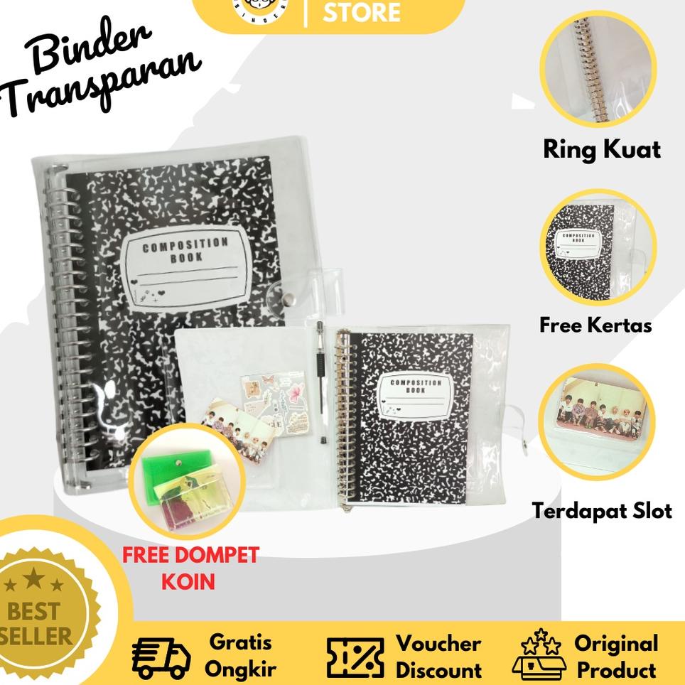 

Paling Dicari.. Binder Transparant FREE Kertas dan Gift Agenda Clear A5 20 Ring Tampilan Baru