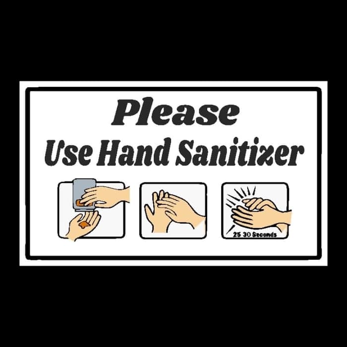 

Acrylic Sign Label papan petunjuk Sanitizer Elegan