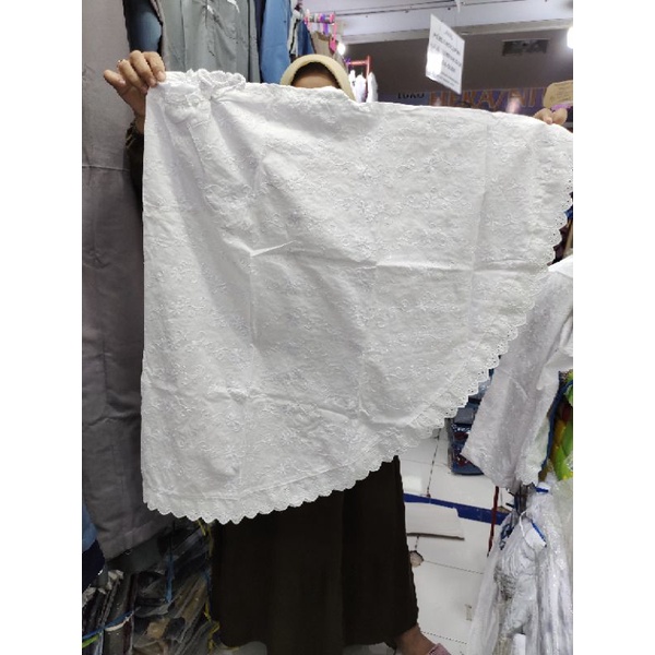 setelan ihram wanita, setelan ihram full bordir, stelan ihram wanita, setelan wanita, kaos tangan ih