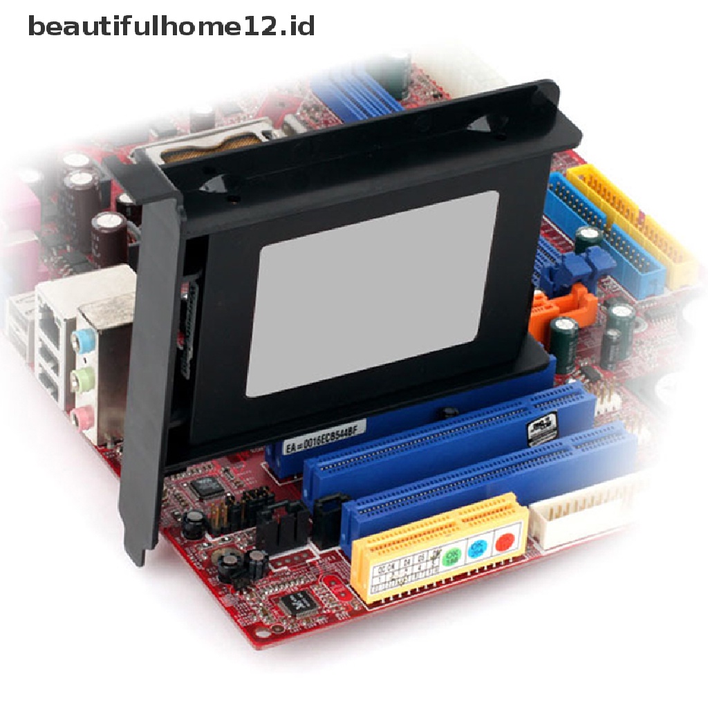 【beautifulhome12.id】 PCI Slot 2.5inch HDD SSD Rear Panel Mount Bracket Hard Drive Adapter Tray Caddy .