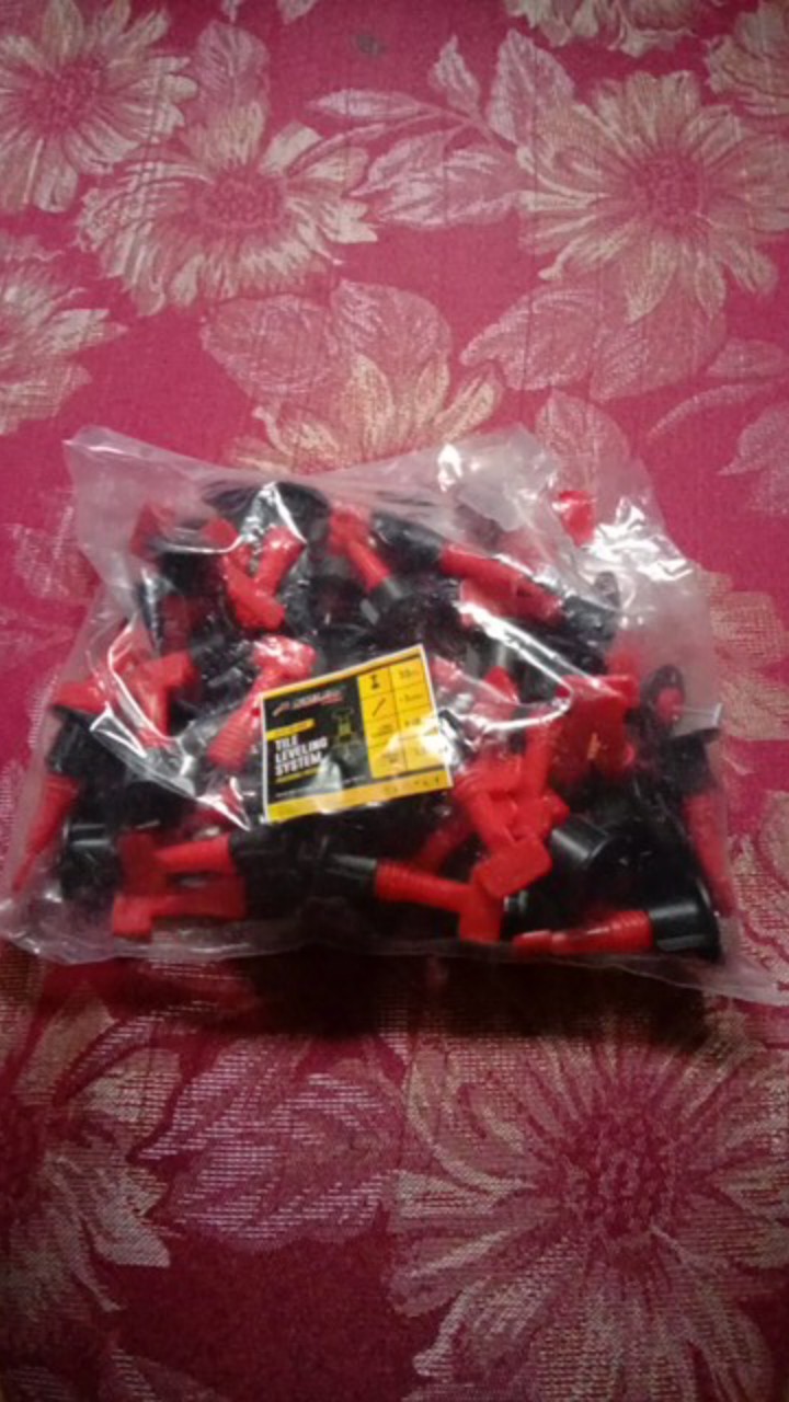 Tile Leveling Spacer Reusable Set 50pcs Alat Perata Level Pengatur Jarak Natt Keramik Granit Dinding