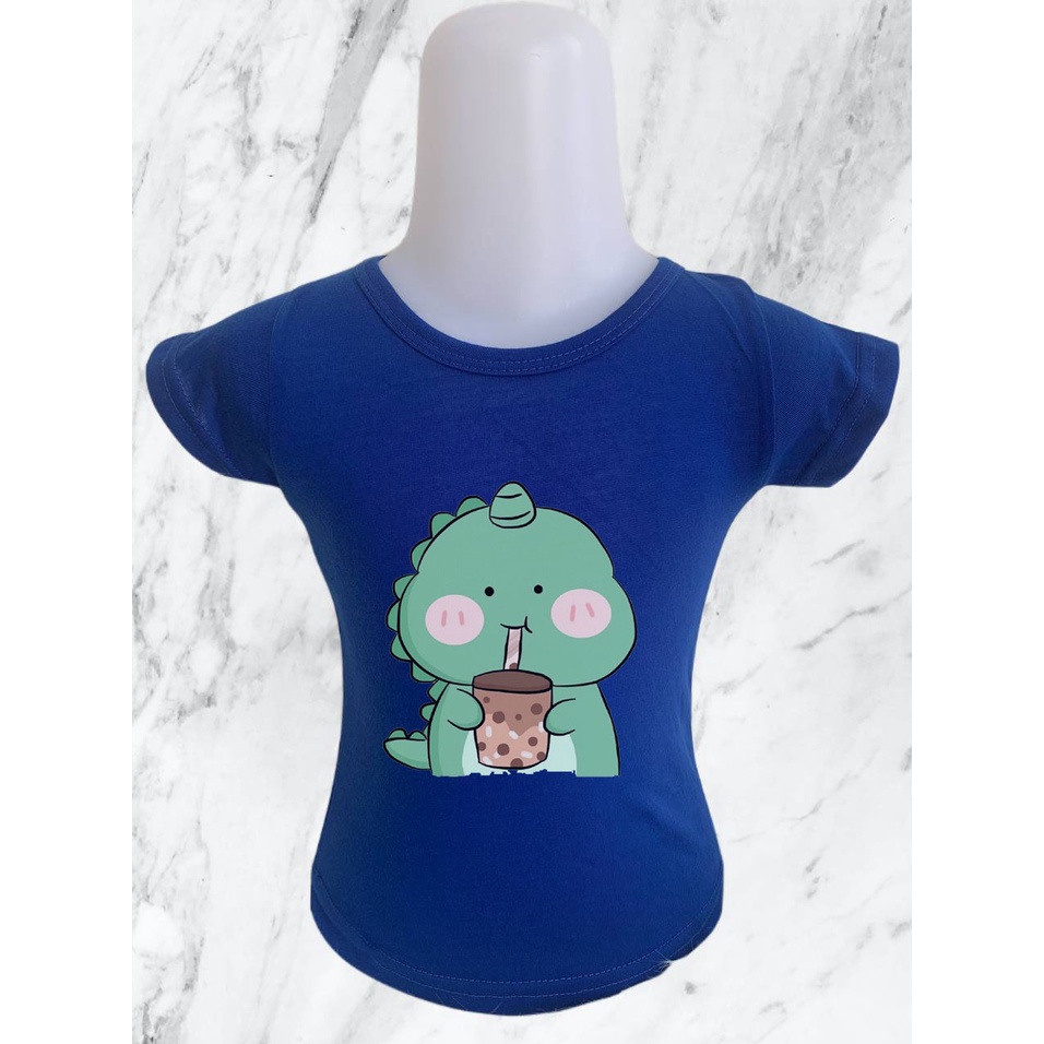Kaos anak laki laki perempuan motif boba dino | atasan anak motif boba kartun