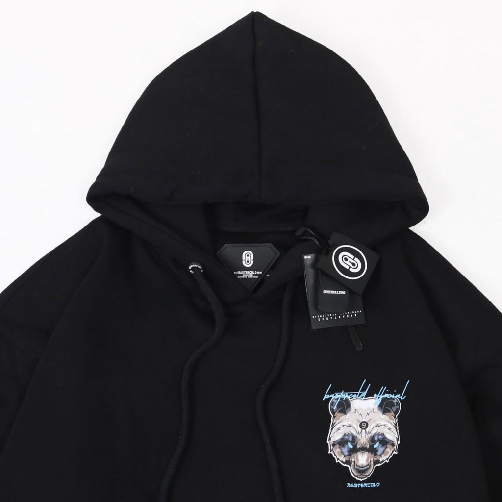 Hoodie Pria Hitam Angry bear Baster Cold Import Distro Original Logo Bordir High Quality Premium