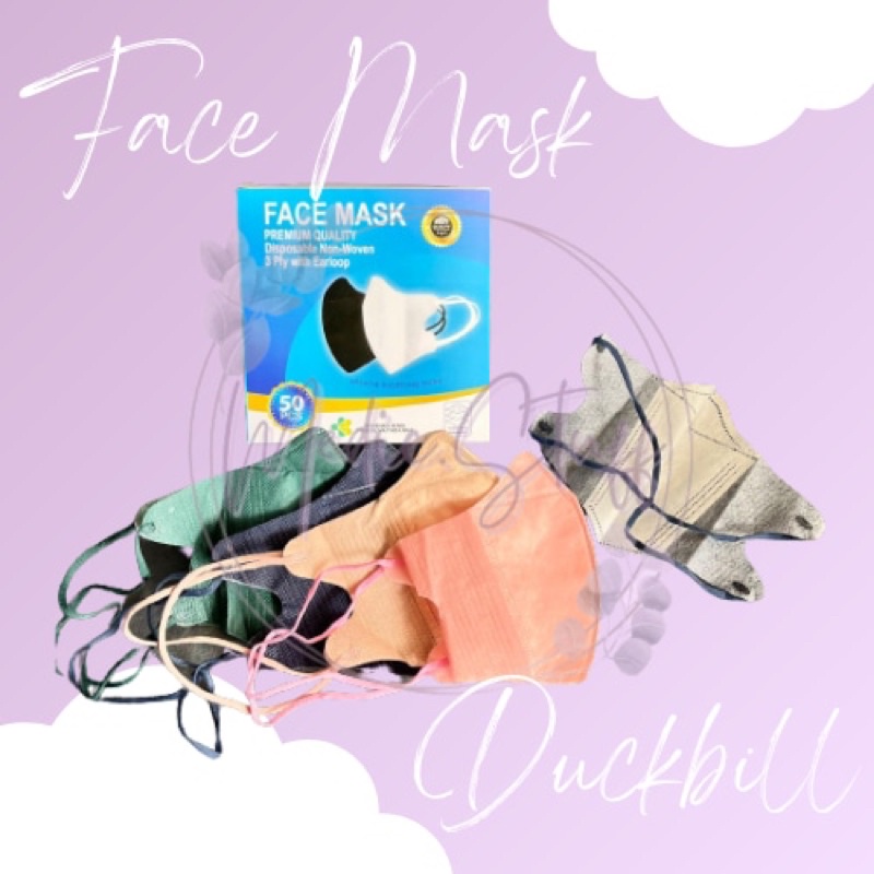 MASKER DUCKBILL YNB FACEMASK MIX WARNA HIJAB TEBAL ISI 50PC