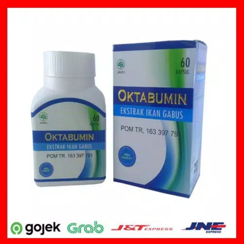 OKTABUMIN 60 Kapsul Jaya Natural Herbal Suplemen Ekstrak Ikan KUTUK Liar