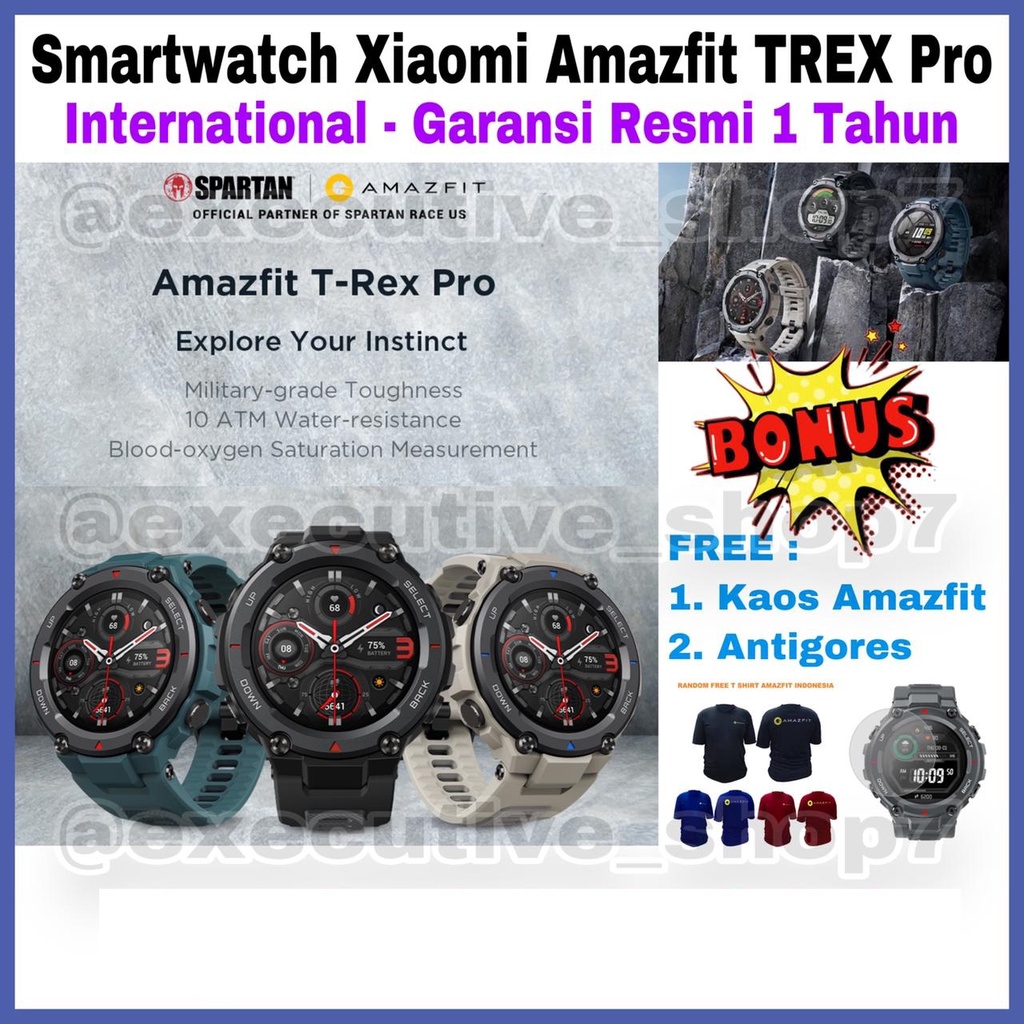 Smartwatch Amazfit TREX PRO T-REX PRO - International - Garansi Resmi 1 Tahun