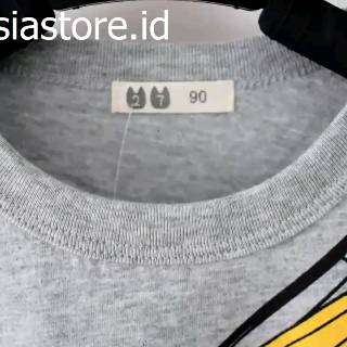  Kaos  T Shirt Katun Abu abu Anak  Laki laki Perempuan 