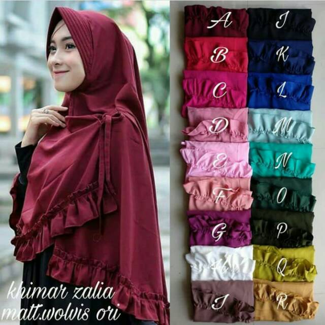 KHIMAR ZALIA / HIJAB TERBARU / HIJAN TERLARIS / HIJAB GROSIR MURAH / HIJAB SYARI / JILBAB SYARI