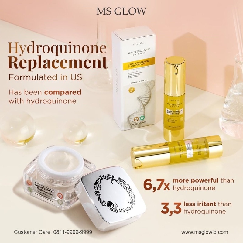 MS GLOW White Cell DNA Night Cream | Serum Msglow White Cell DNA | Toner Essence