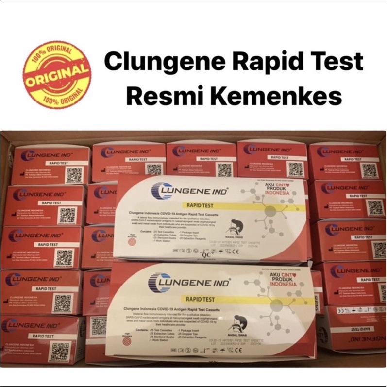 Alat Rapid Test Swab Antigen Tes 1 Box 25 pcs Kemenkes Original