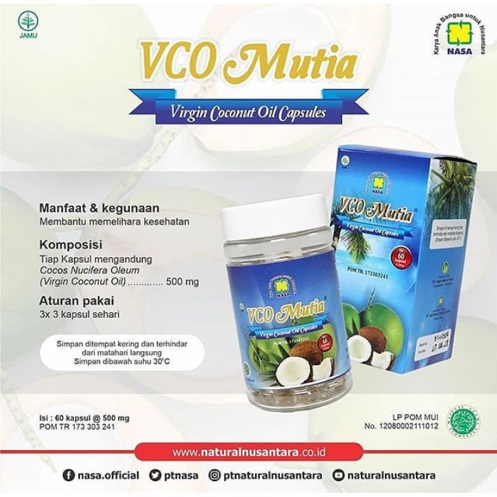 

VCO Mutia Memelihara kesehatan Tubuh