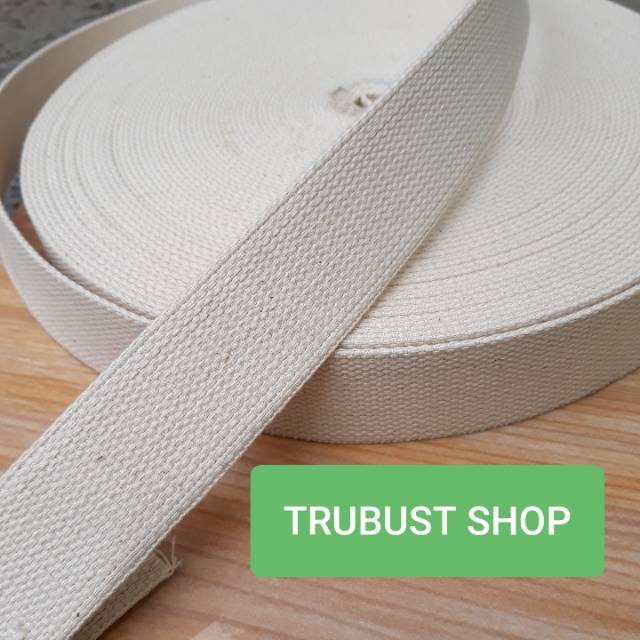 Tali webbing katun tali tas lebar 3.8cm jual ecer meteran