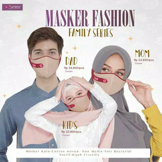 MASKER KAIN  FASHIONABLE  || AURANY