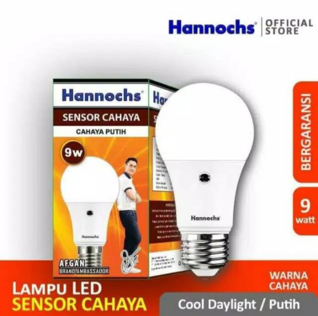 Lampu Led Sensor Cahaya Hannochs / in-Lite 6Watt / 9Watt / 11Watt Cahaya Putih