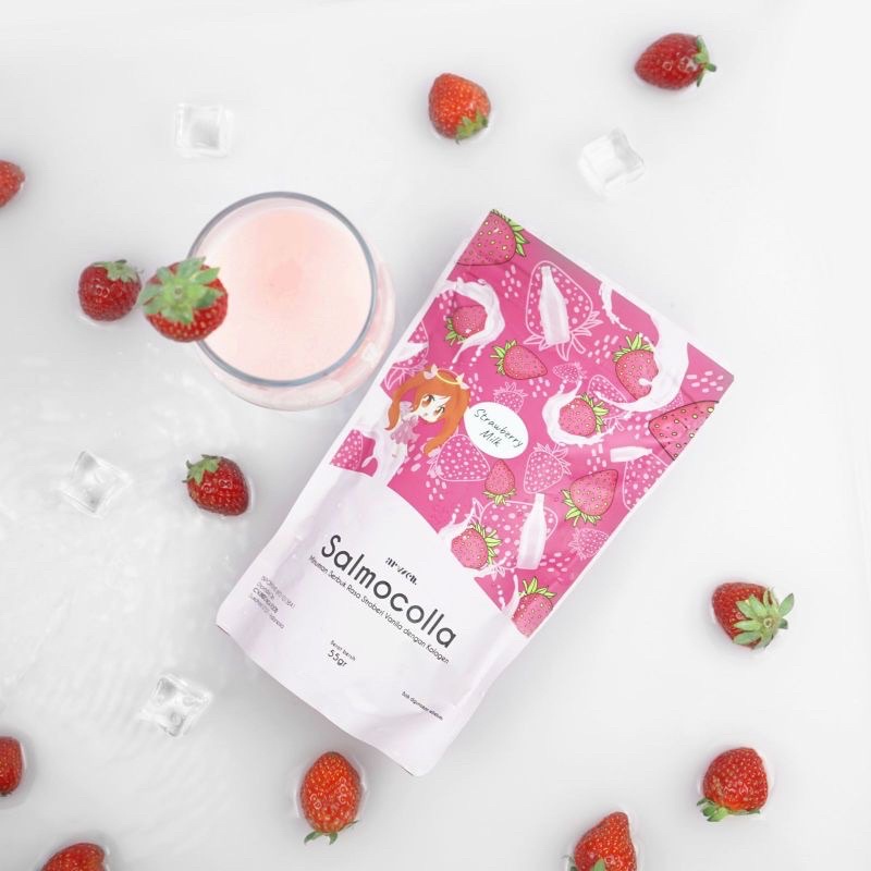 ARVVEN SALMOCOLLA , MINUMAN COLLAGEN STRAWBERRY MILK