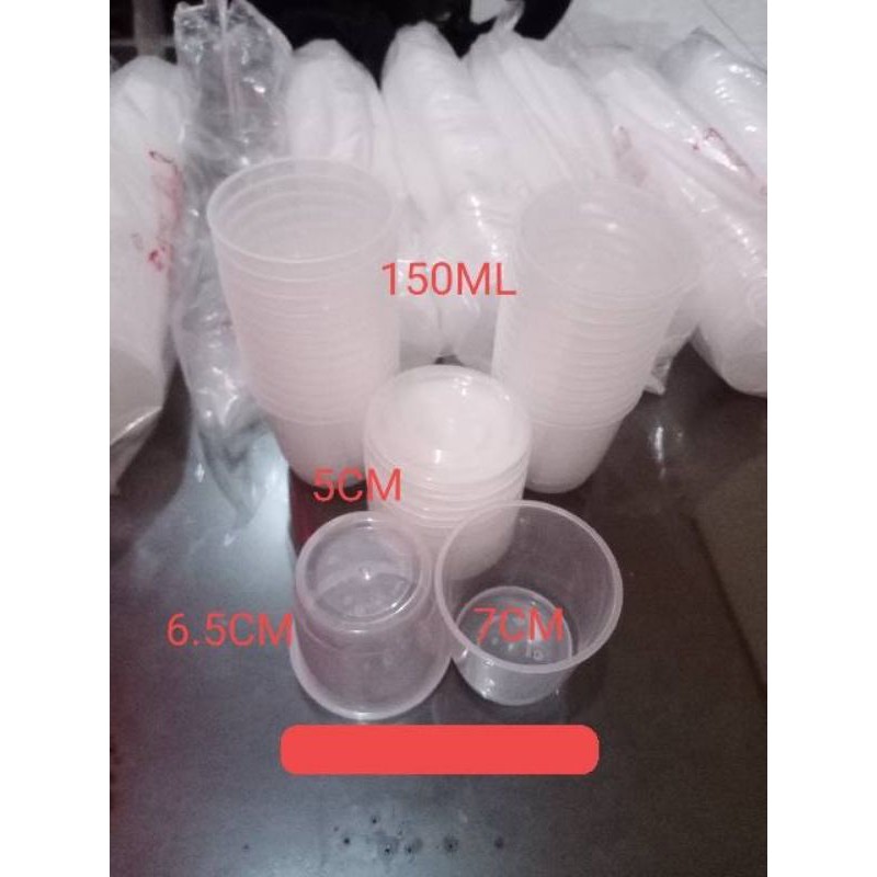 Cup Puding Merpati 150ml /pack 25pcs Tempat Selai Gelas Eskrim Slime Sambal Puyo Bumbu Yogurt